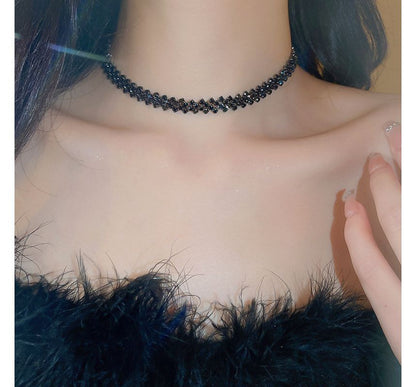 Rhinestone Alloy Choker SpreePicky