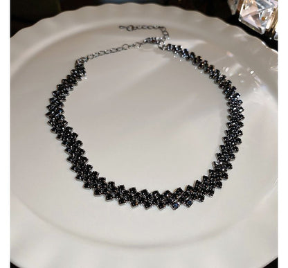 Rhinestone Alloy Choker SpreePicky