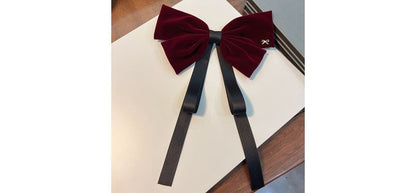 Bow Velvet Hair Clip SpreePicky