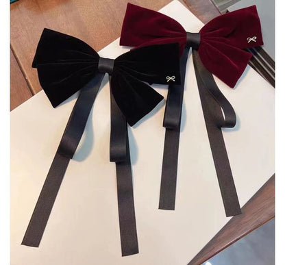 Bow Velvet Hair Clip SpreePicky