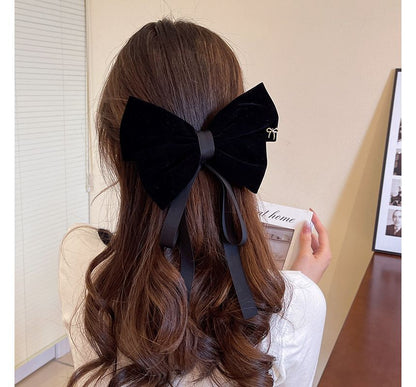 Bow Velvet Hair Clip SpreePicky