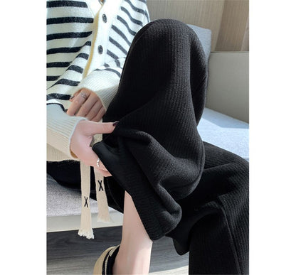 Elastic Waist Plain Fleece SpreePicky