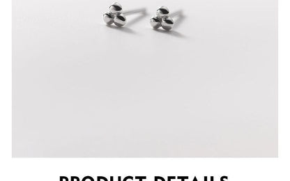 Bead Sterling Silver Stud Earring SpreePicky