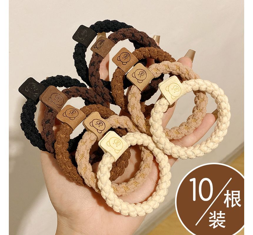 Bear Label Applique Hair Tie / Set SpreePicky