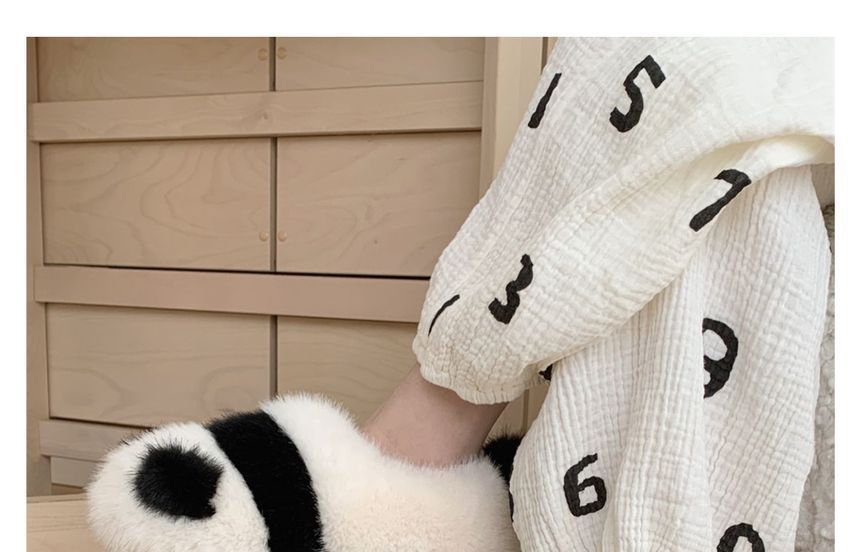 Panda Fluffy Slippers SpreePicky