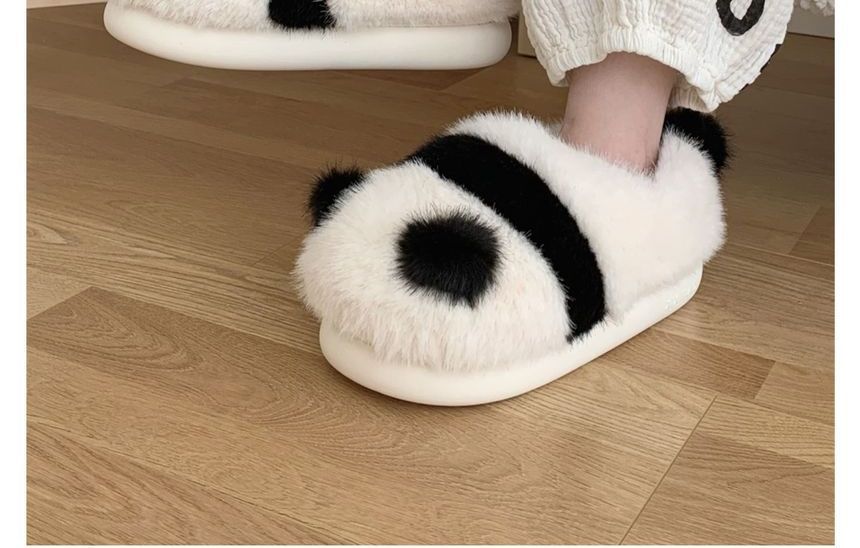 Panda Fluffy Slippers SpreePicky