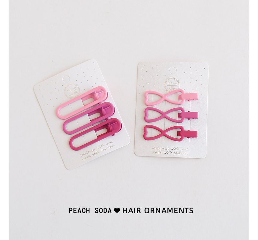 Set of 3: Plain Hair Clip mySite