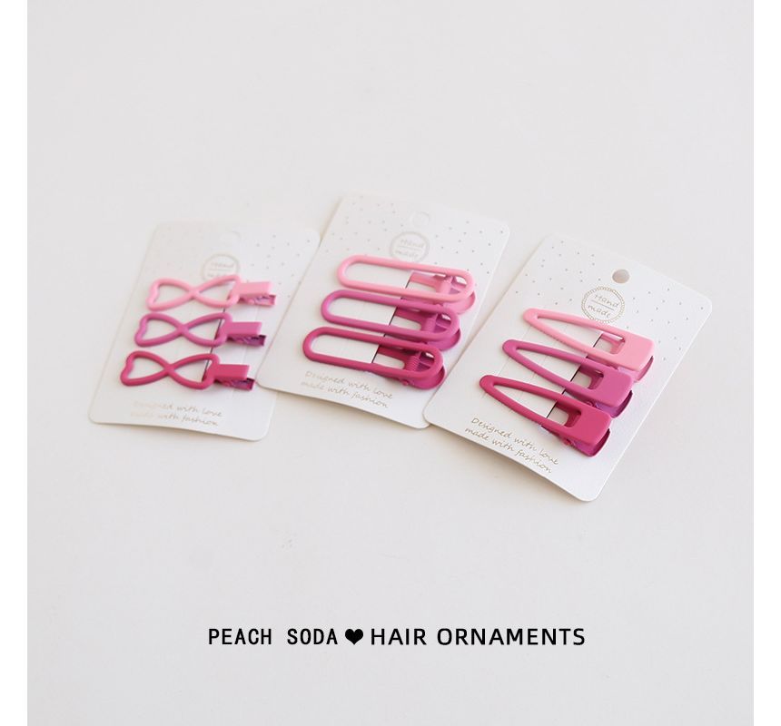 Set of 3: Plain Hair Clip mySite