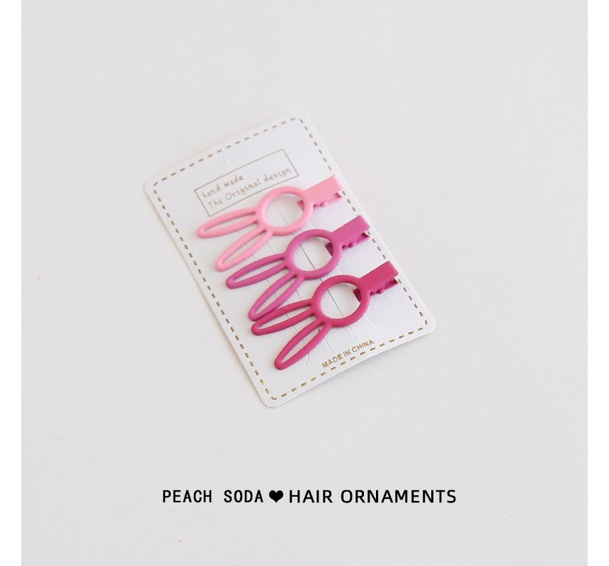 Set of 3: Plain Hair Clip mySite