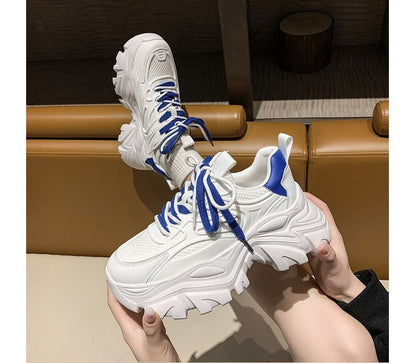 Platform Two Tone Panel Mesh Sneakers SpreePicky