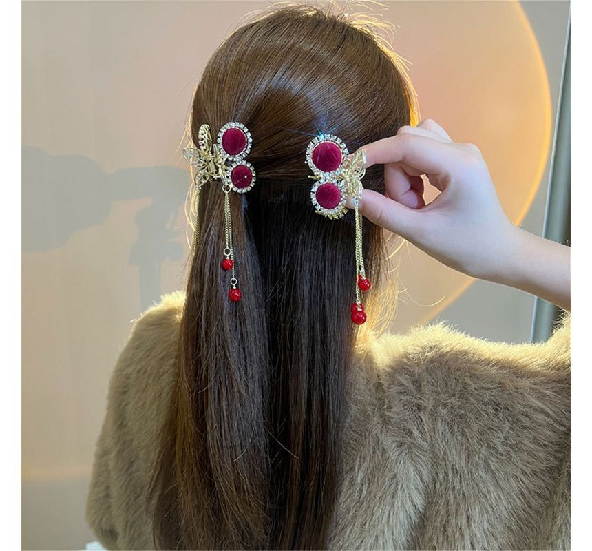 Rhinestone Fringed Hair Claw SpreePicky