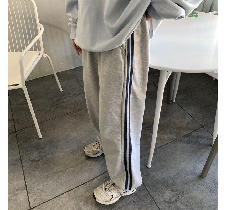 High Waist Striped Loose-Fit Wide-Leg Sweatpants SpreePicky