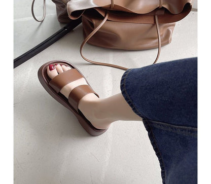 Platform Plain Slide Sandals mySite