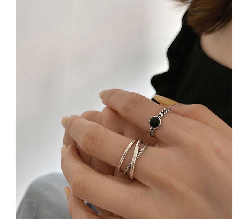 Rhinestone Alloy Open Ring / Layered Alloy Open Ring SpreePicky