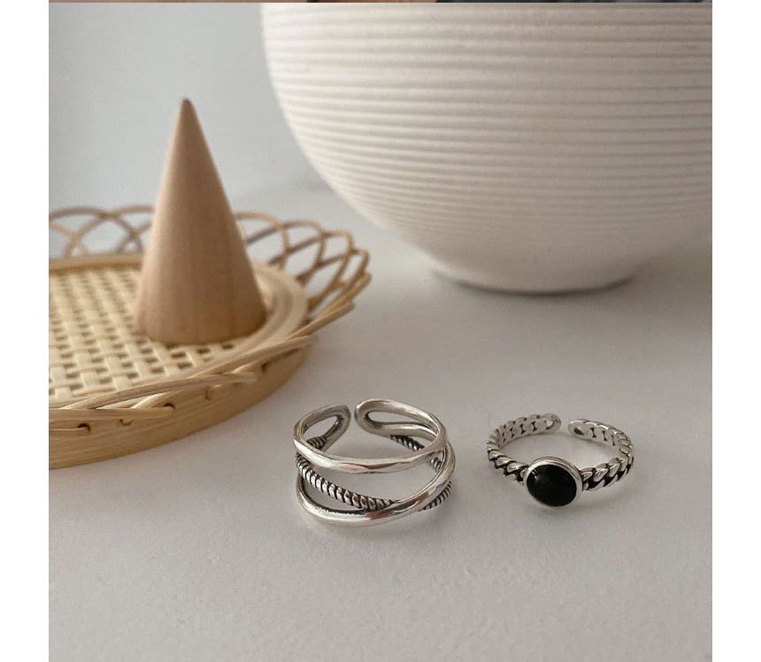 Rhinestone Alloy Open Ring / Layered Alloy Open Ring SpreePicky