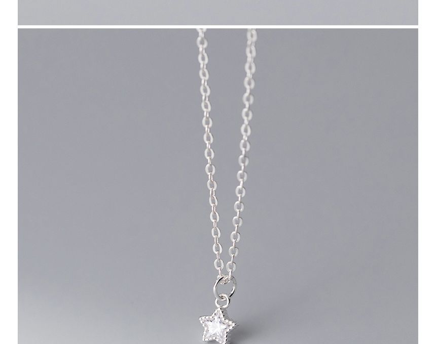 Rhinestone Star Pendant Necklace SpreePicky