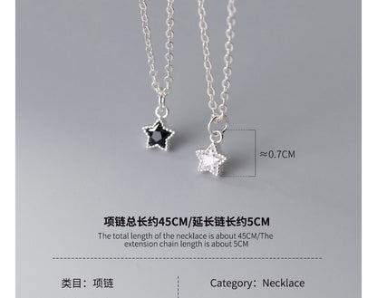 Rhinestone Star Pendant Necklace SpreePicky