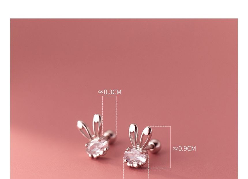 Rhinestone Rabbit Stud Earring SpreePicky