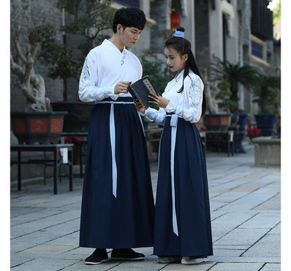 Couple Matching Embroidered Hanfu Costume / Set SpreePicky