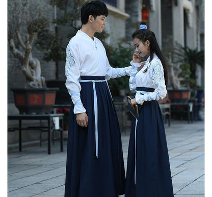 Couple Matching Embroidered Hanfu Costume / Set SpreePicky