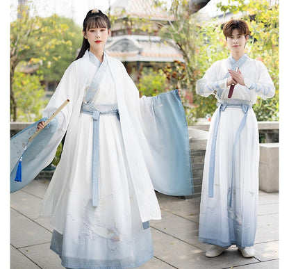 Couple Matching Dragon Embroidered Hanfu Costume / Set SpreePicky