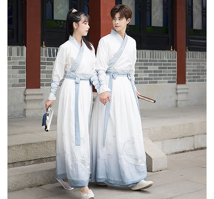 Couple Matching Dragon Embroidered Hanfu Costume / Set SpreePicky