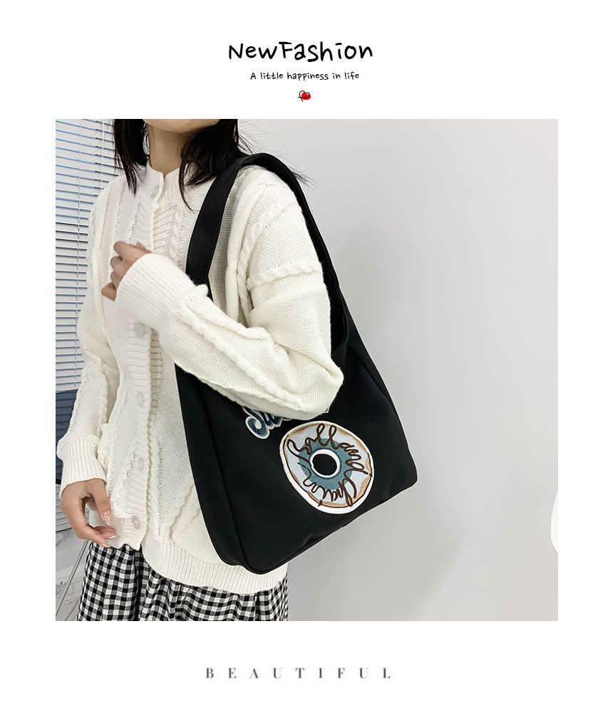 Donut Embroidered Shoulder Bag mySite