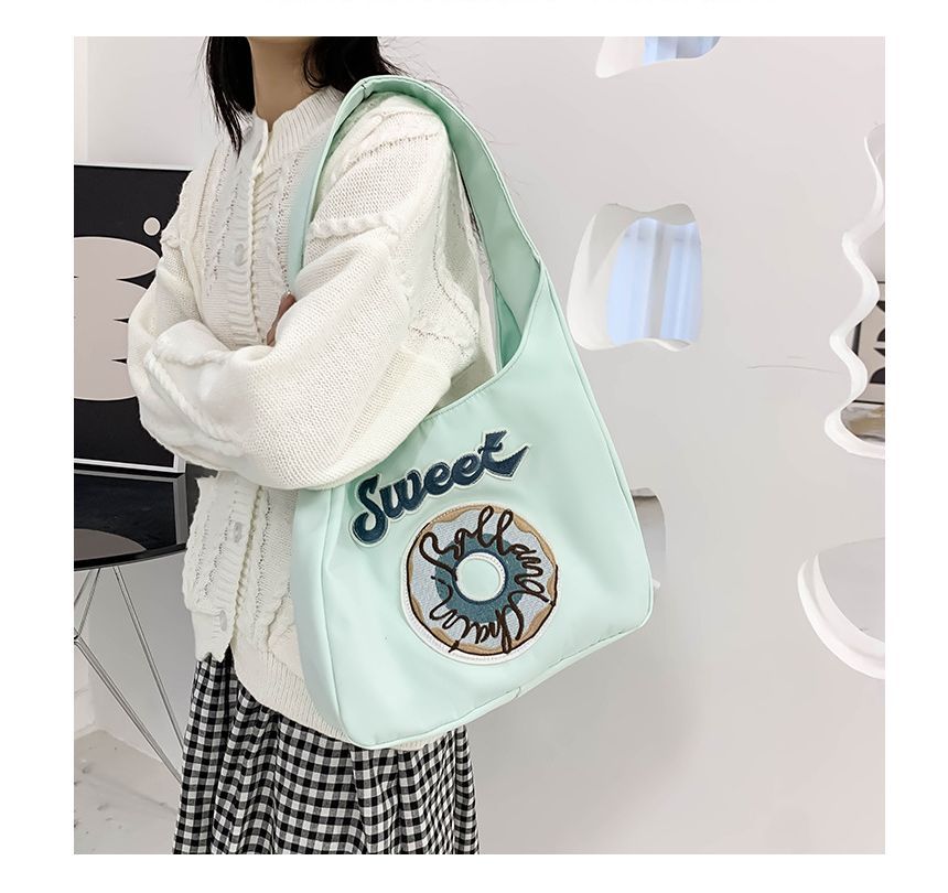 Donut Embroidered Shoulder Bag mySite