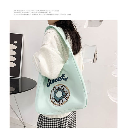 Donut Embroidered Shoulder Bag mySite