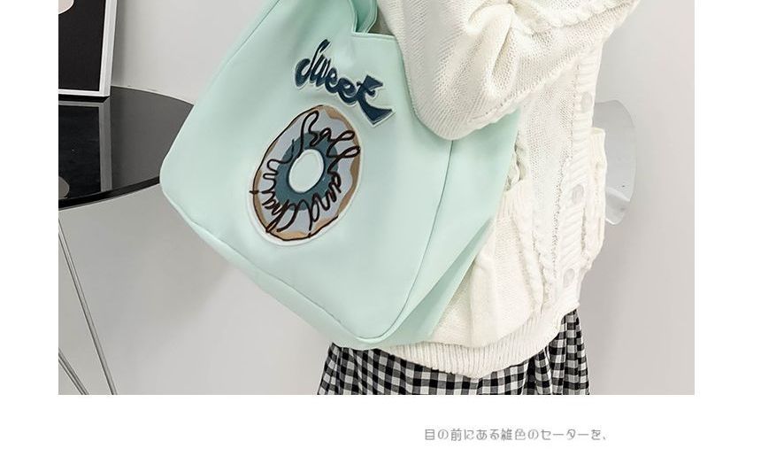 Donut Embroidered Shoulder Bag mySite