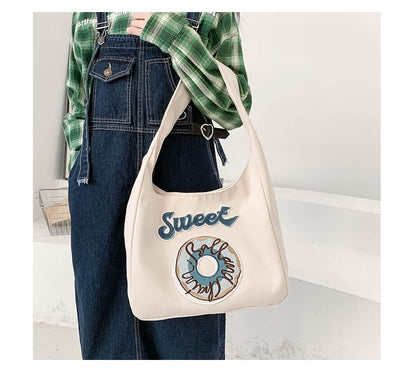 Donut Embroidered Shoulder Bag mySite