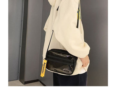 PVC Panel Zip Crossbody Bag mySite