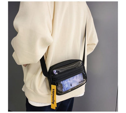 PVC Panel Zip Crossbody Bag mySite