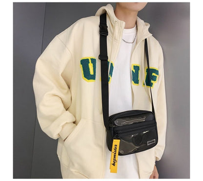 PVC Panel Zip Crossbody Bag mySite