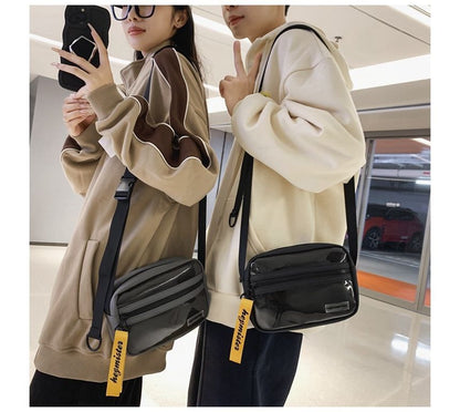 PVC Panel Zip Crossbody Bag mySite