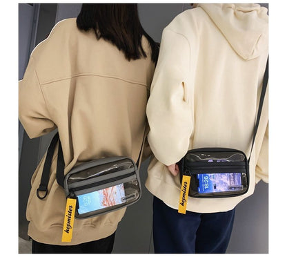 PVC Panel Zip Crossbody Bag mySite