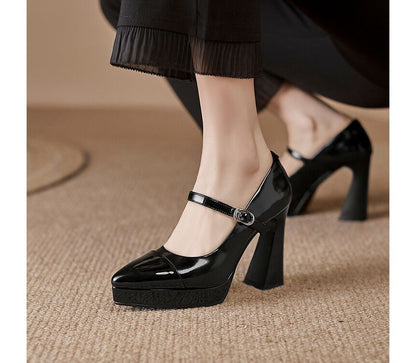 High Heel Pointy Mary Jane Pumps SpreePicky