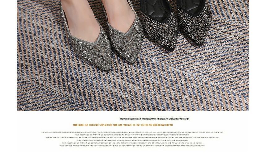 Rhinestone Pointed Flats SpreePicky