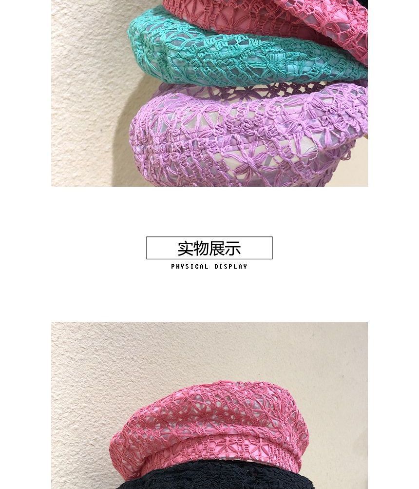 Cutout Embroidered  Beret SpreePicky