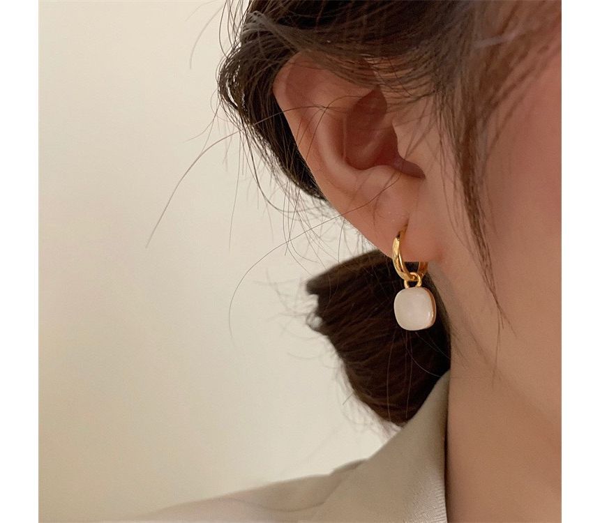 Enamel Geometric Drop Earring SpreePicky