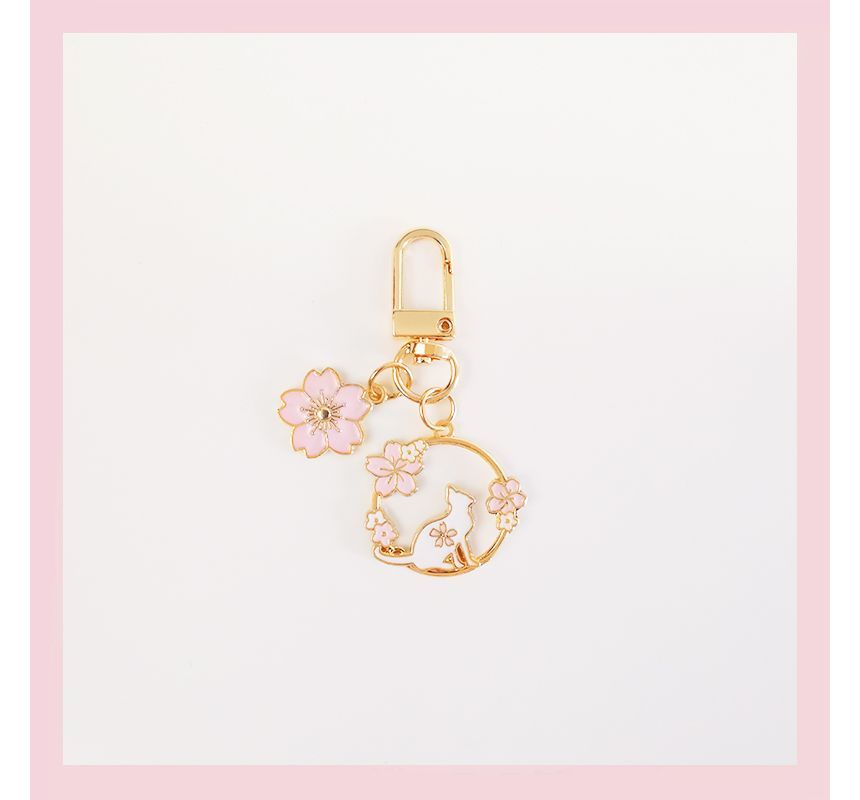 Rabbit / Floral Keyring SpreePicky