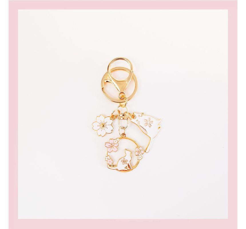 Rabbit / Floral Keyring SpreePicky