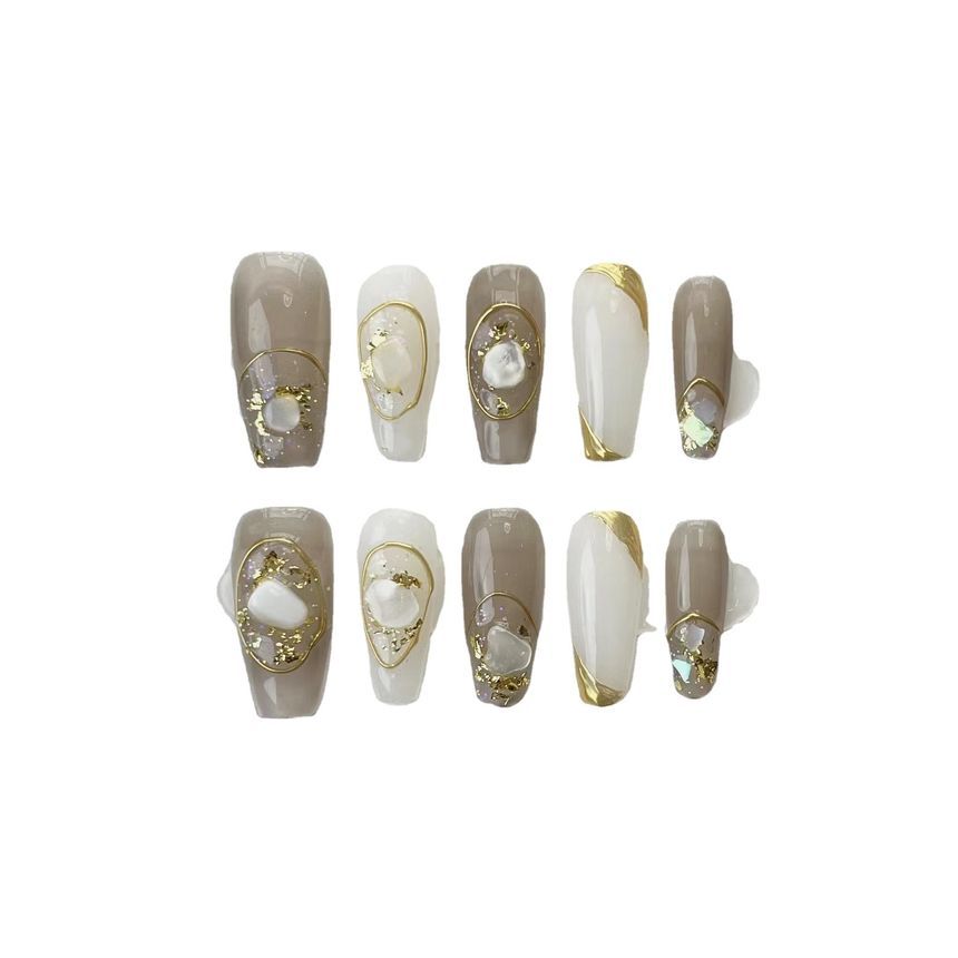 Shell Faux Nail Tips SpreePicky