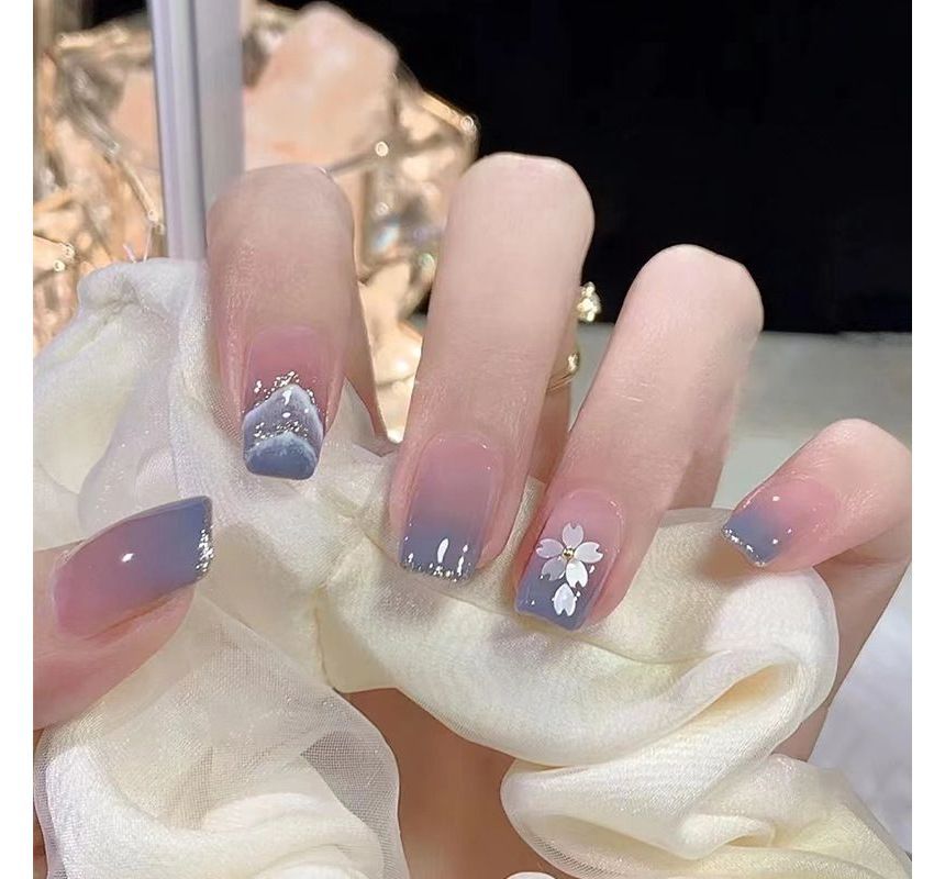 Floral Faux Nail Tips SpreePicky