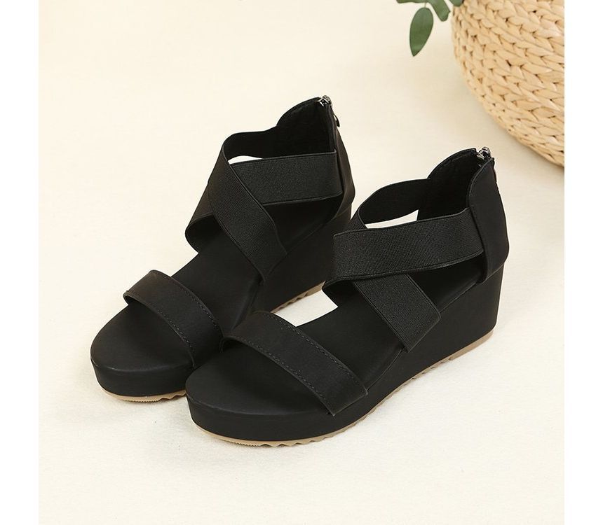 Criss Cross Wedge Sandals SpreePicky