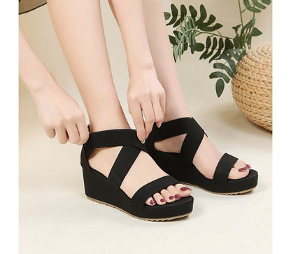 Criss Cross Wedge Sandals SpreePicky