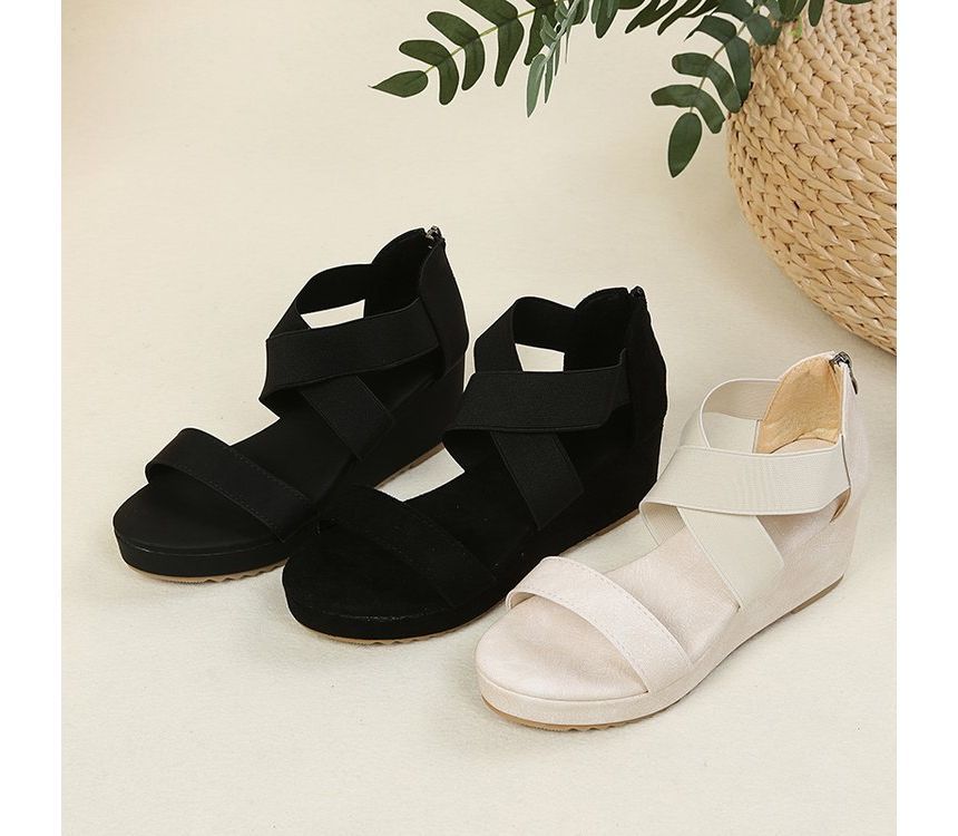 Criss Cross Wedge Sandals SpreePicky