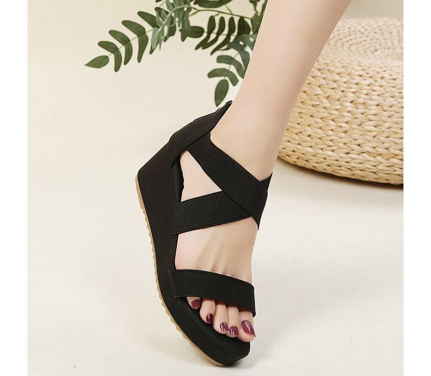 Criss Cross Wedge Sandals SpreePicky