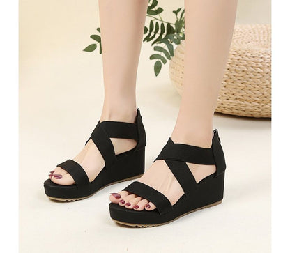 Criss Cross Wedge Sandals SpreePicky