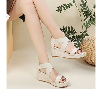 Criss Cross Wedge Sandals SpreePicky